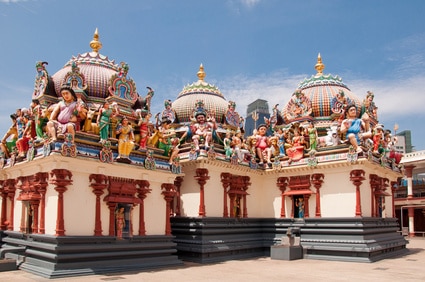 Diese indischen Tempel findet man viel in Little India in Singapur