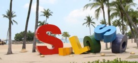 Siloso Beach bei Sentosa in SIngapur
