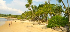 Der Strand von Sentosa Island in Singapur