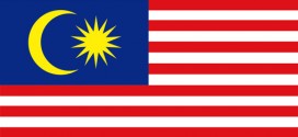 Die Flagge vom direkten Nachbarland: Malaysia