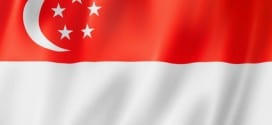 Das ist die Flagge von Singapur