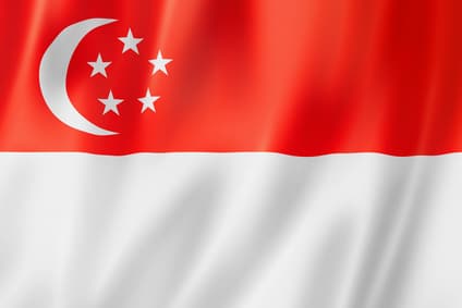 Das ist die Flagge von Singapur